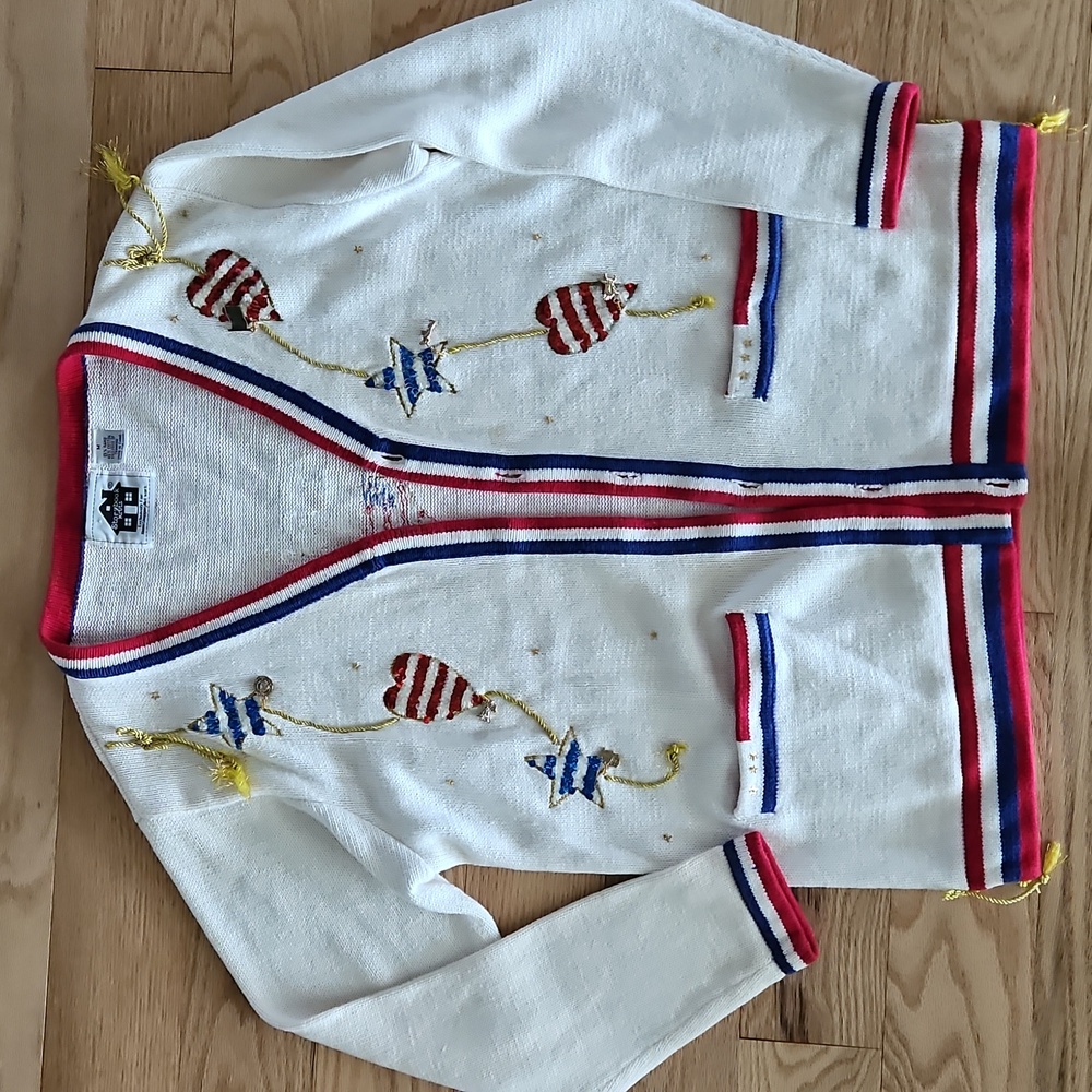 Storybook Knits America Cardigan Size Medium